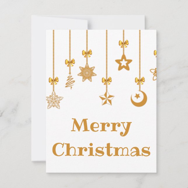 Wunderschöne, schöne Funkelnd Weihnachtsgoldbälle Feiertagskarte (Vorderseite)