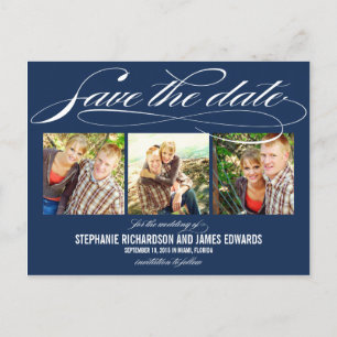 Wunderschöne Schrift Save The Date Karte