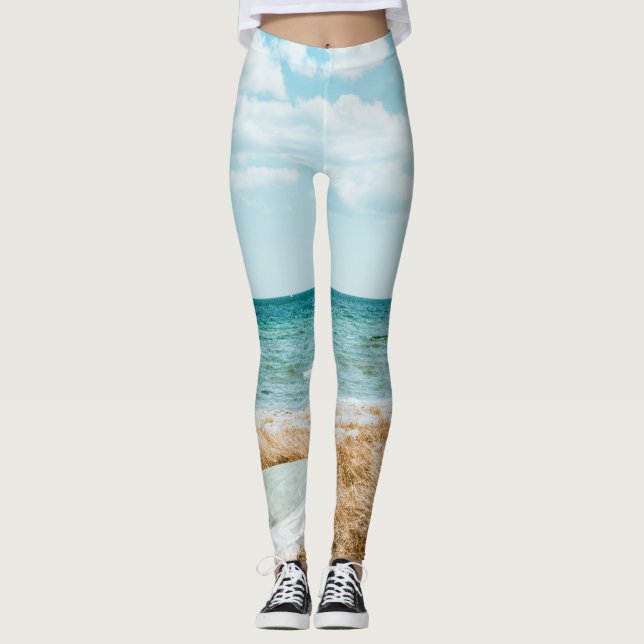 Wunderschöne Seascape Leggings (Vorderseite)