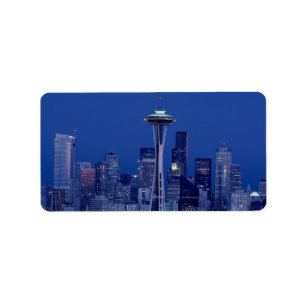 Wunderschöne Seattle Washington Downtown Adressaufkleber