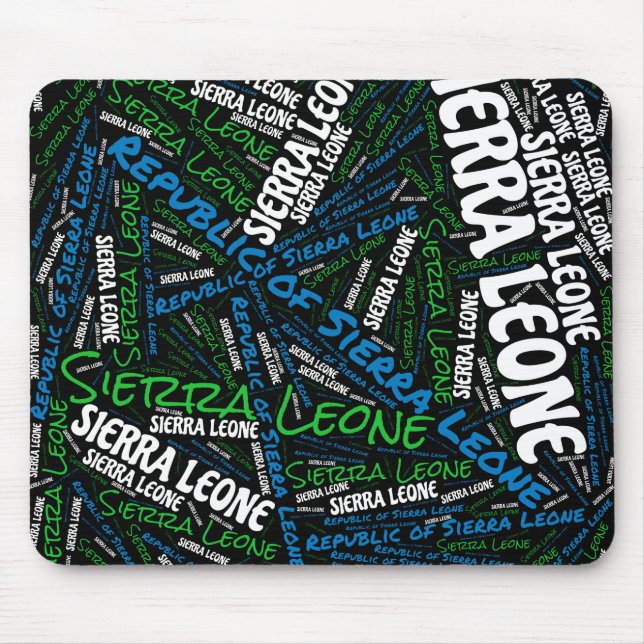 Wunderschöne Sierra Leone Flaggenfarben Patriotic Mousepad (Vorne)