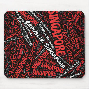 Wunderschöne Singapur Flag Colors Patriotic Mousepad