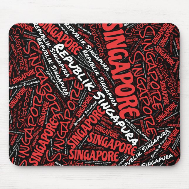 Wunderschöne Singapur Flag Colors Patriotic Mousepad (Vorne)