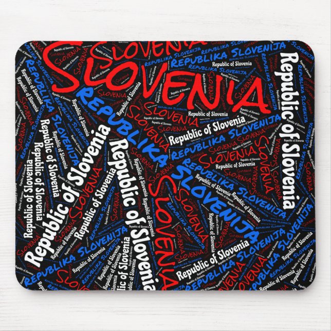 Wunderschöne slowenische Flaggenfarben Patriotic Mousepad (Vorne)