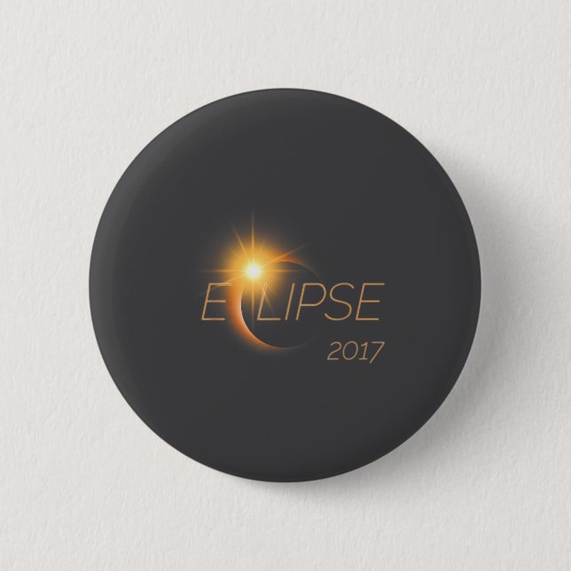 Wunderschöne Sonnenfinsternis 2017 Grafik  Button (Vorderseite)