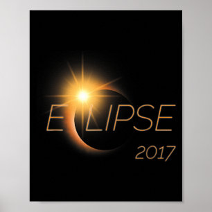 Wunderschöne Sonnenfinsternis 2017 Grafik Poster