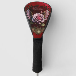 Wunderschöne Steampunker-Rose mit Flügeln Golf Headcover