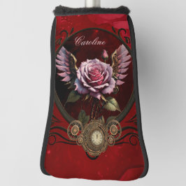 Wunderschöne Steampunker-Rose mit Flügeln Golf Headcover