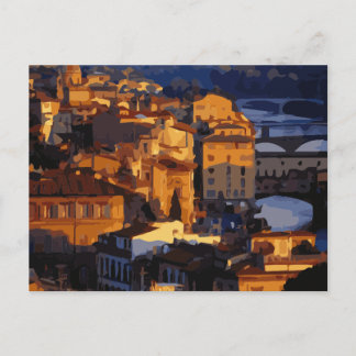 Wunderschöne Szene des Sonnenuntergangs in Florenz Postkarte