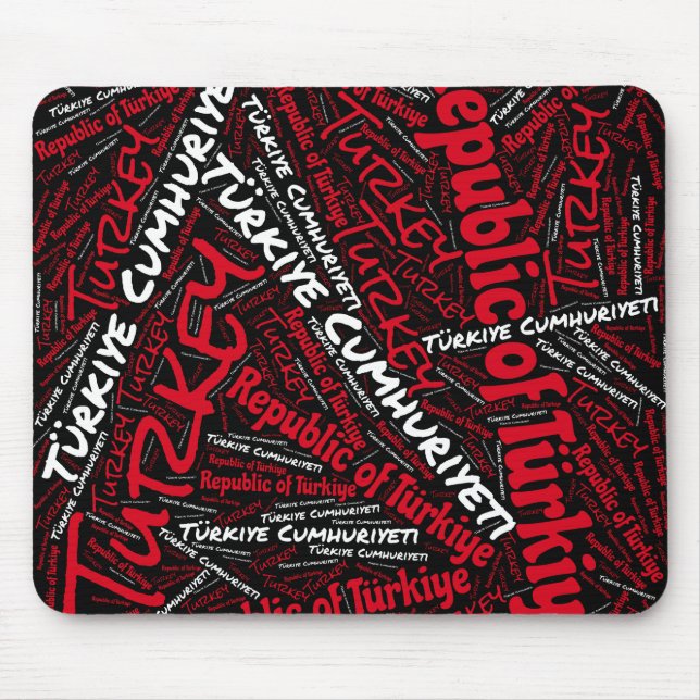 Wunderschöne türkische Flaggenfarben Patriotik Mousepad (Vorne)