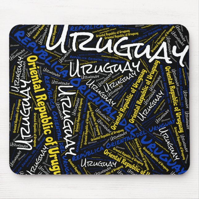 Wunderschöne Uruguay Flag Farben Patriotic Mousepad (Vorne)