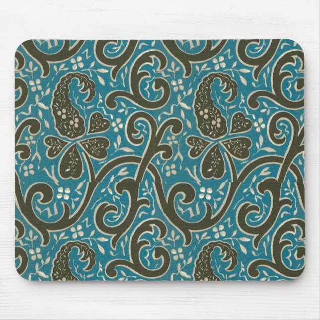Wunderschöne Vintage-Blumenstoff-Mauspad Mousepad (Vorne)