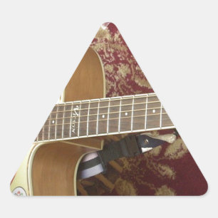 Wunderschöne Vintage-Gitarre mit afrikanischem Mot Dreieckiger Aufkleber