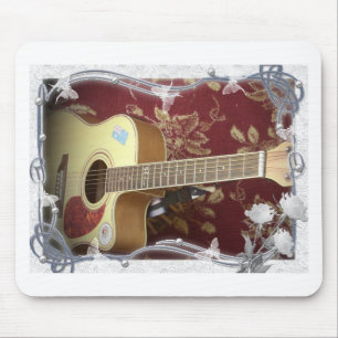 Wunderschöne Vintage-Gitarre mit afrikanischem Mot Mousepad