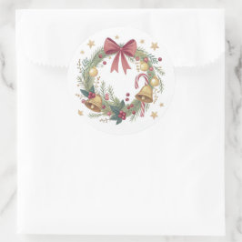 Wunderschöne Weihnachtsaufkleber Runder Aufkleber