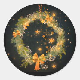 Wunderschöne Weihnachtsaufkleber Runder Aufkleber