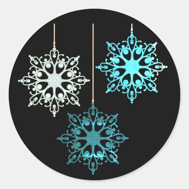 Wunderschöne Weihnachtsaufkleber Runder Aufkleber (Vorderseite)