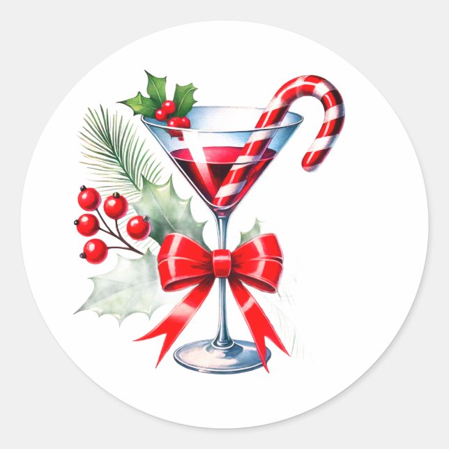 Wunderschöne Weihnachtsaufkleber Runder Aufkleber (Vorderseite)