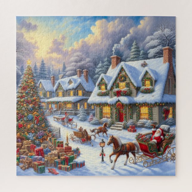 Wunderschöne Weihnachtsdörfer Puzzle (Vertikal)