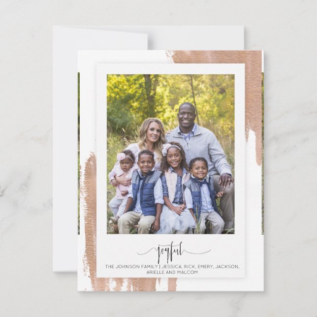 Wunderschöne Weihnachtskarte mit goldenen Elemente Feiertagskarte (Vorderseite)