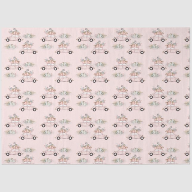 Wunderschöne Weihnachtspastelen Auto Seidenpapier (Vorderseite)