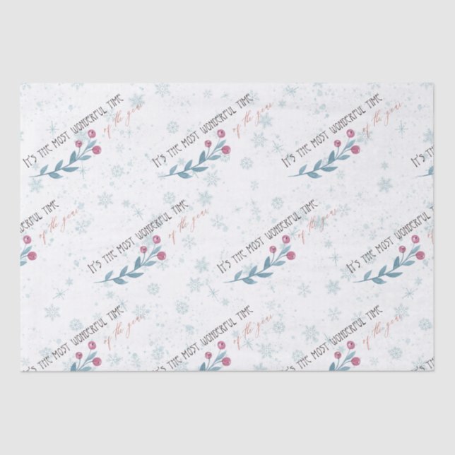 Wunderschöne Weihnachtspastells Seidenpapier (Vorderseite)