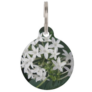 Wunderschöne weiße tropische Blume, Custom Dog Tag Tiermarke