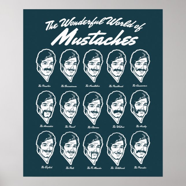 Wunderschöne Welt von Mustaches Poster (Vorne)