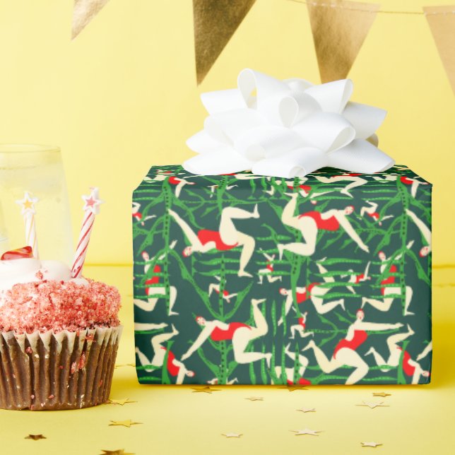 Wunderschöne wilde Schwimmerinnen Geschenkpapier (Geburtstagsparty)