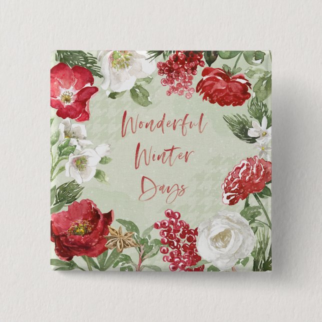 Wunderschöne Wintertage Button (Vorderseite)