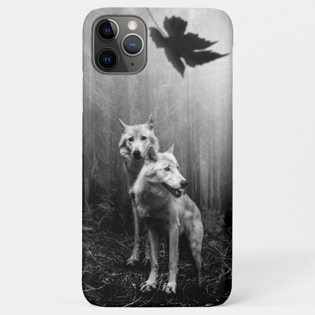 Wunderschöne Wölfe Schwarz und Weiß Leaf uns allei Case-Mate iPhone Hülle (Rückseite)