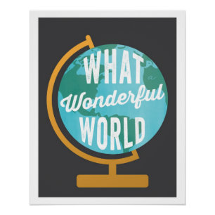 Wunderschöne World Globe Art Print Poster