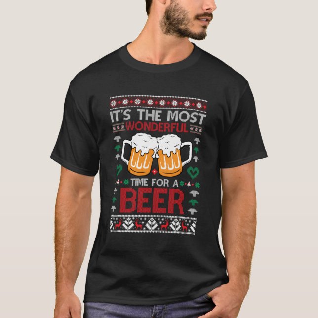Wunderschöne Zeit für ein Bier hässlich T-Shirt (Vorderseite)