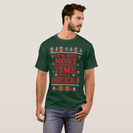 Wunderschöne Zeit für ein Bier Weihnachten Urlaub  T-Shirt