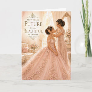 Wunderschöne Zukunft Quinceañera-Karte Karte