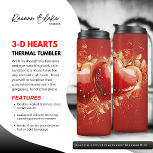 Wunderschöner 3D-Herzen-Liebe-Thermobecher Thermosbecher