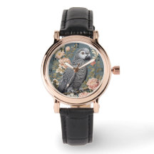 Wunderschöner afrikanischer Grau-Papagei mit elega