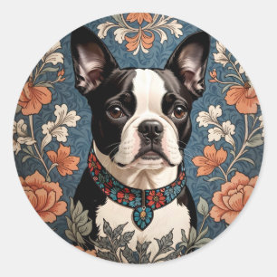 Wunderschöner Boston Terrier - Inspiriert von Will Runder Aufkleber