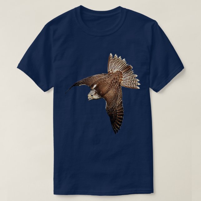 Wunderschöner Falken-Raptor-Flight-Bird des Prey-V T-Shirt (Design vorne)