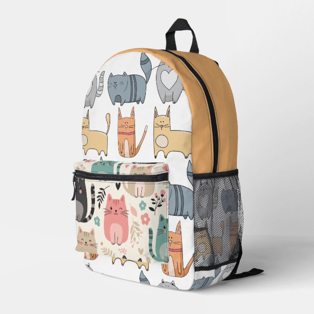Wunderschöner farbenfroher Rucksack, einzigartiger Bedruckter Rucksack (Rückseitige Ecke Rechts)