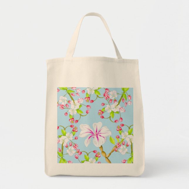 Wunderschöner Frühling auf einer Grocerei-Tasche ( Tragetasche (Vorne)