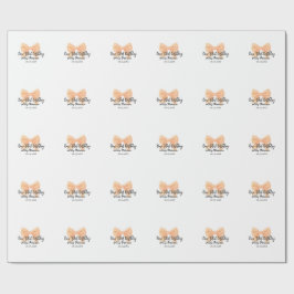 Wunderschöner Geburtstag orange Schleife Name Datu Geschenkpapier