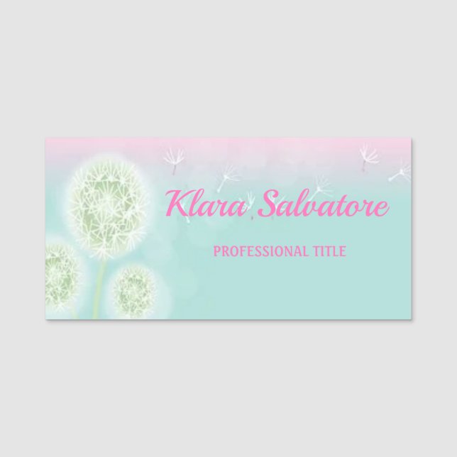 Wunderschöner großartiger perfekter Lüster Namensschild (Vorderseite)