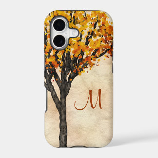Wunderschöner Herbst Baum Monogramm Anfangsbuchsta
