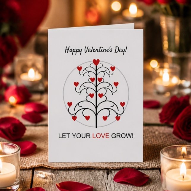 Wunderschöner Herzbaum Valentinstag Karte (Von Creator hochgeladen)
