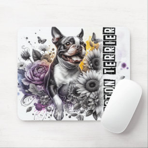 Wunderschöner Hundehund/Boston Terrier Dog Mousepad