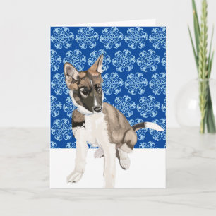 Wunderschöner Husky-Welpe Blanko-Weihnachten  Karte
