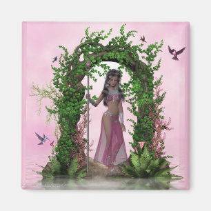 Wunderschöner Pink Elf unter dem Archway Fantasy M Magnet