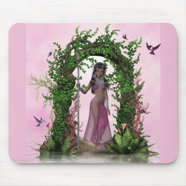 Wunderschöner rosa Elf unter der Archway Mousepad (Vorne)