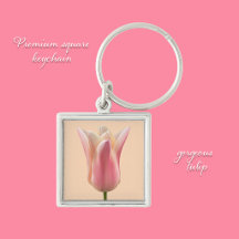 Wunderschöner rosa Tulpen-Schlüsselanhänger-Gesche